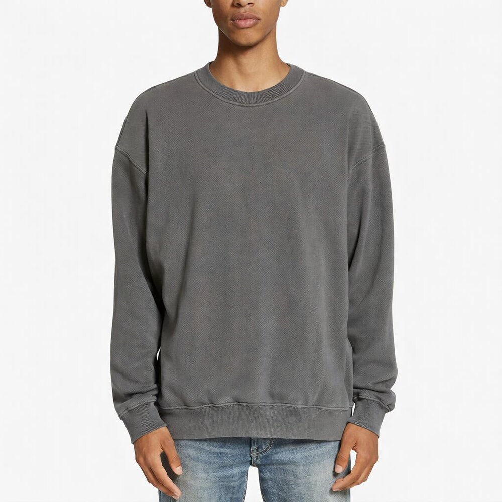 Elwood Washed Gray Crewneck Sweatshirt